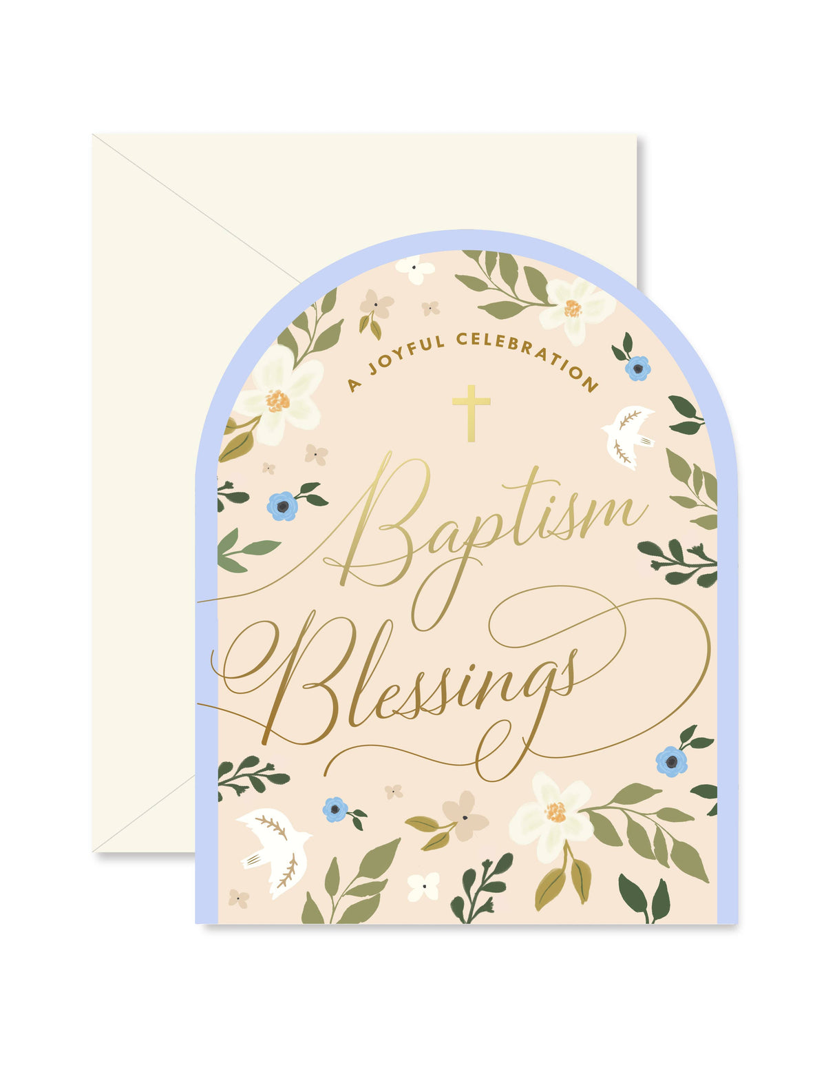 Ginger P. Designs - Baptism Blessings Arch Greeting Card