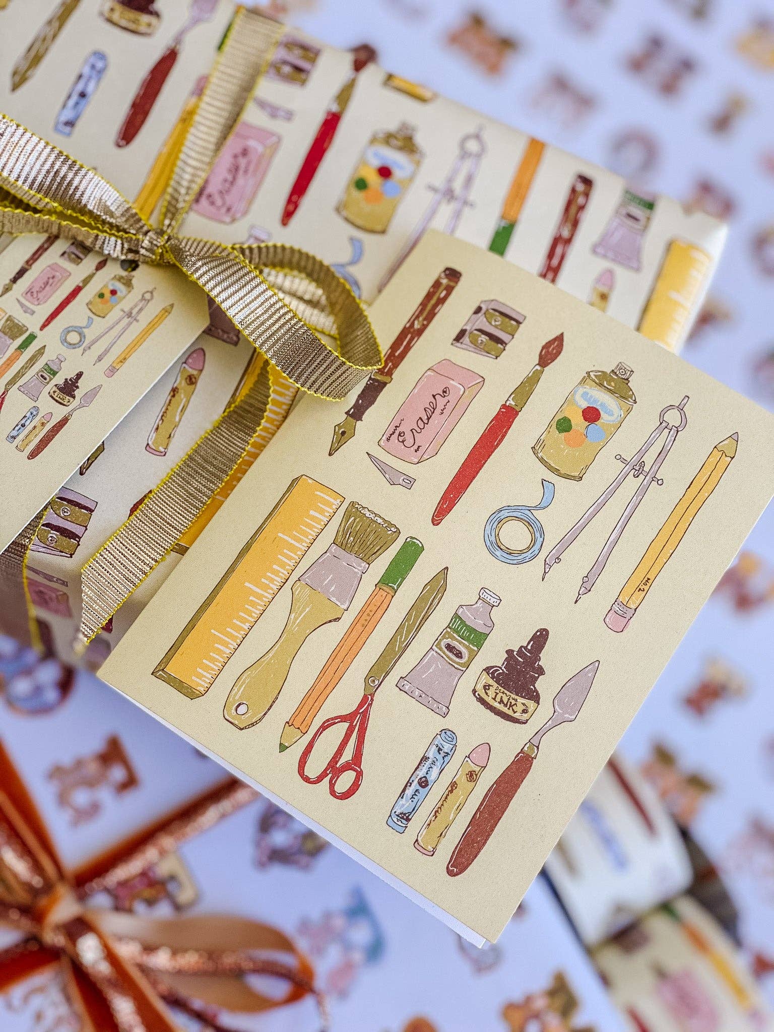 re:mused studio - Art School Supplies A2 Greeting Card