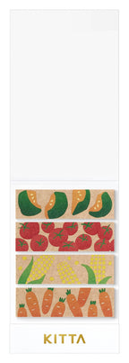 HITOTOKI by KING JIM - KITTA Portable Washi Decorative Tape: -Craft- Vegetables