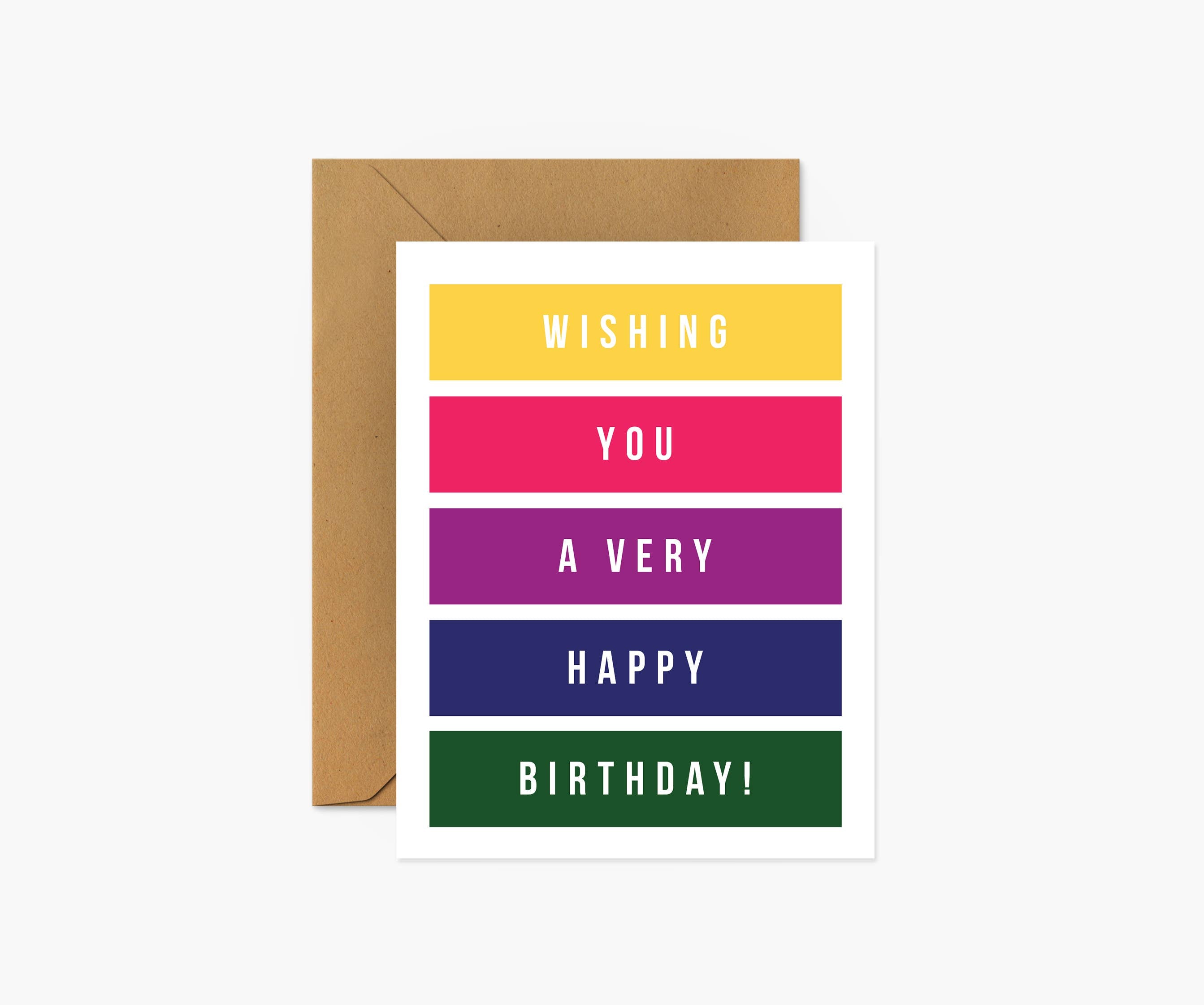 Footnotes - Wishing You A Very Happy Birthday - Birthday Card