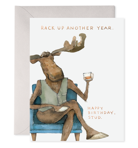 E. Frances Paper - Harvey Moose Esq. Stud Birthday Greeting Card
