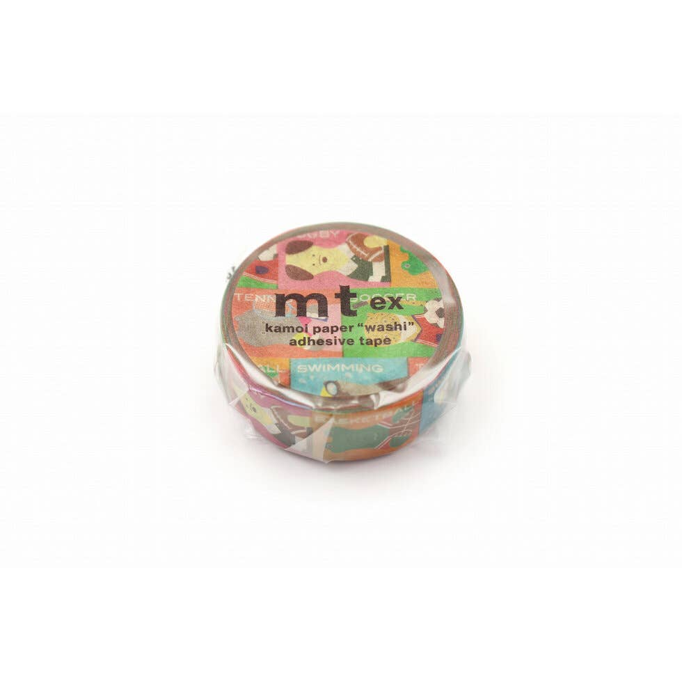 mt masking tape  - 15mm animals x sports