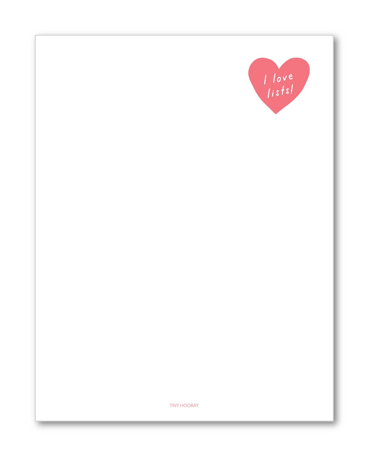 Tiny Hooray - I Love Lists! Notepad