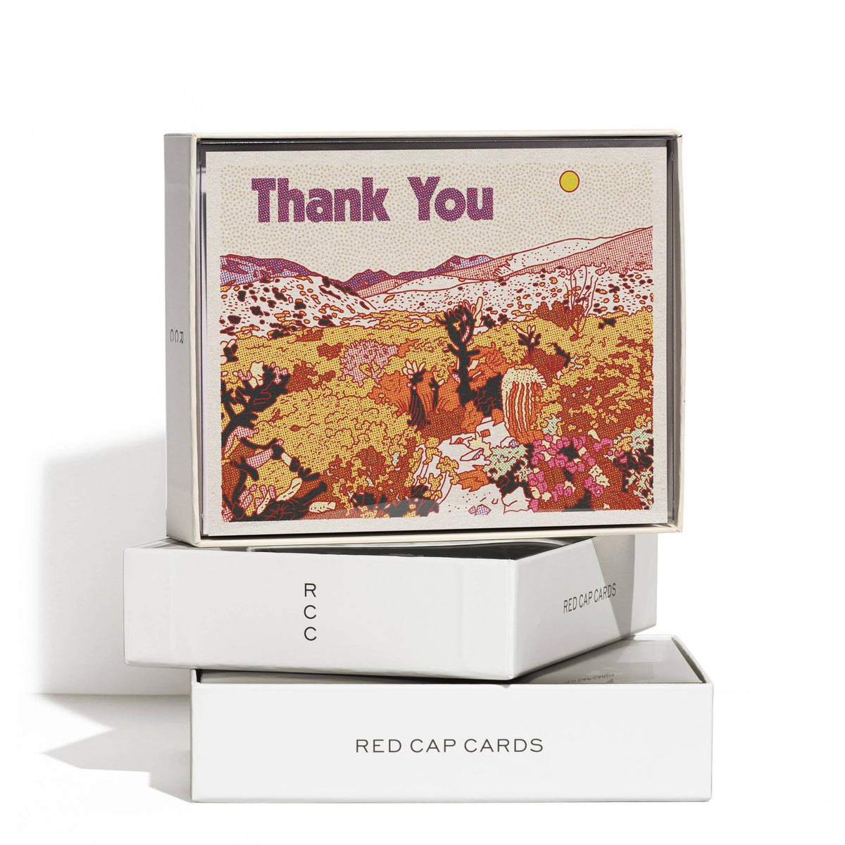 Red Cap Cards - Desert Thanks thank you greeting card: Singles