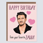 Morgan Swank Studio - Pedro Zaddy Pop Culture Birthday Card