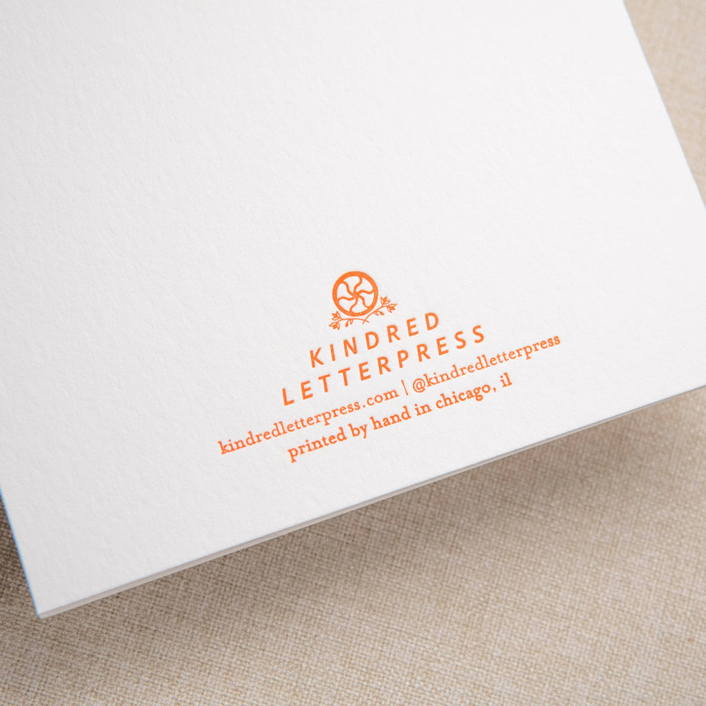 Kindred Letterpress - Seahorses Birthday Card | Letterpress Birthday Card