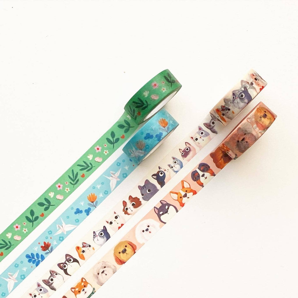 The Little Red House - 15mm Cat faces Washi Tape