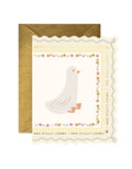 Ginger P. Designs - Sweet Little Goose Scallop Greeting Card