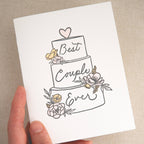 Kindred Letterpress - Best Couple Wedding Cake Card