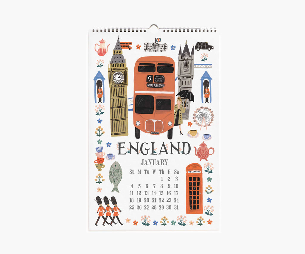 Rifle Paper Co. - 2026 World Travel Wall Calendar