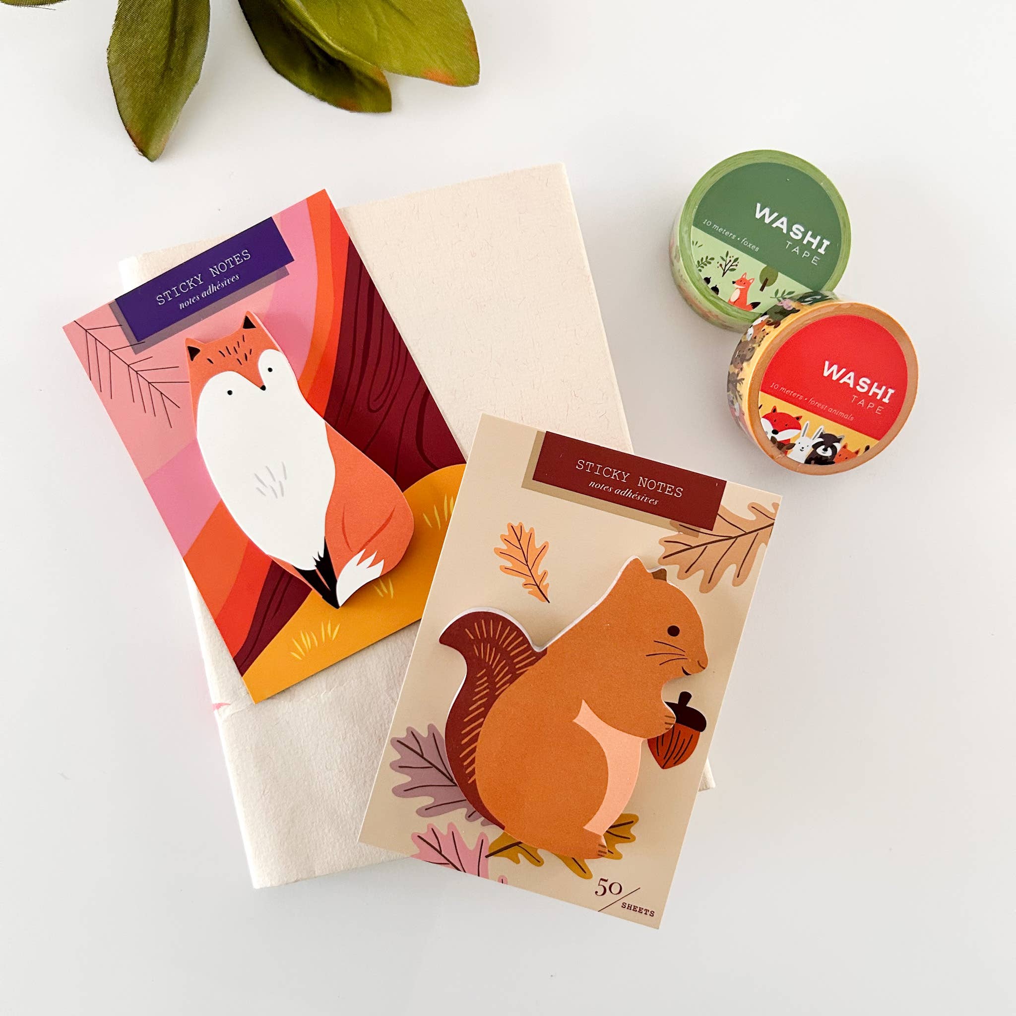 Girl of All Work - Fox Die Cut Sticky Notes