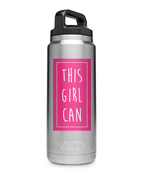 Discovery Stickers - This Girl Can Vinyl Sticker: Pink / Tall