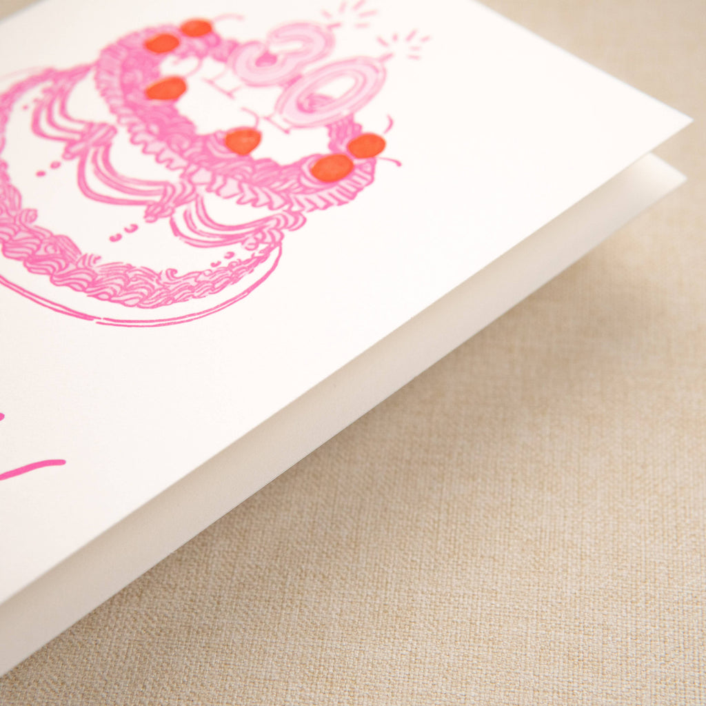 Kindred Letterpress - 30th Birthday Cake Card