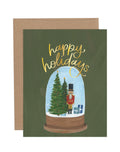 1canoe2 - Snow Globe Happy Holidays  Greeting Card