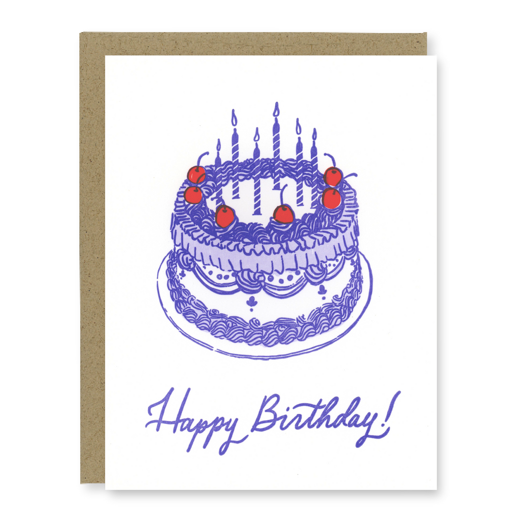 Kindred Letterpress - Birthday Cake Card