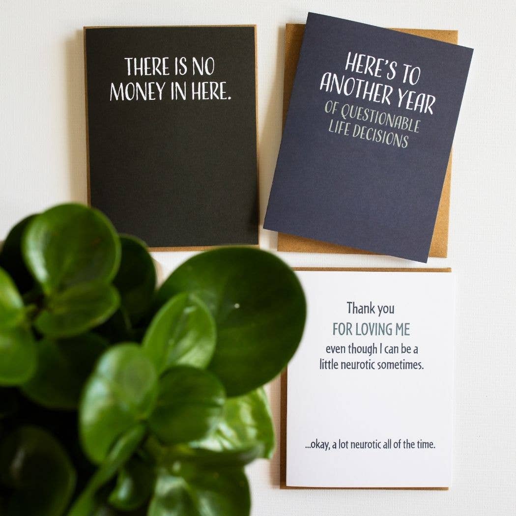 Modern Wit - There is no money in here, Birthday Card