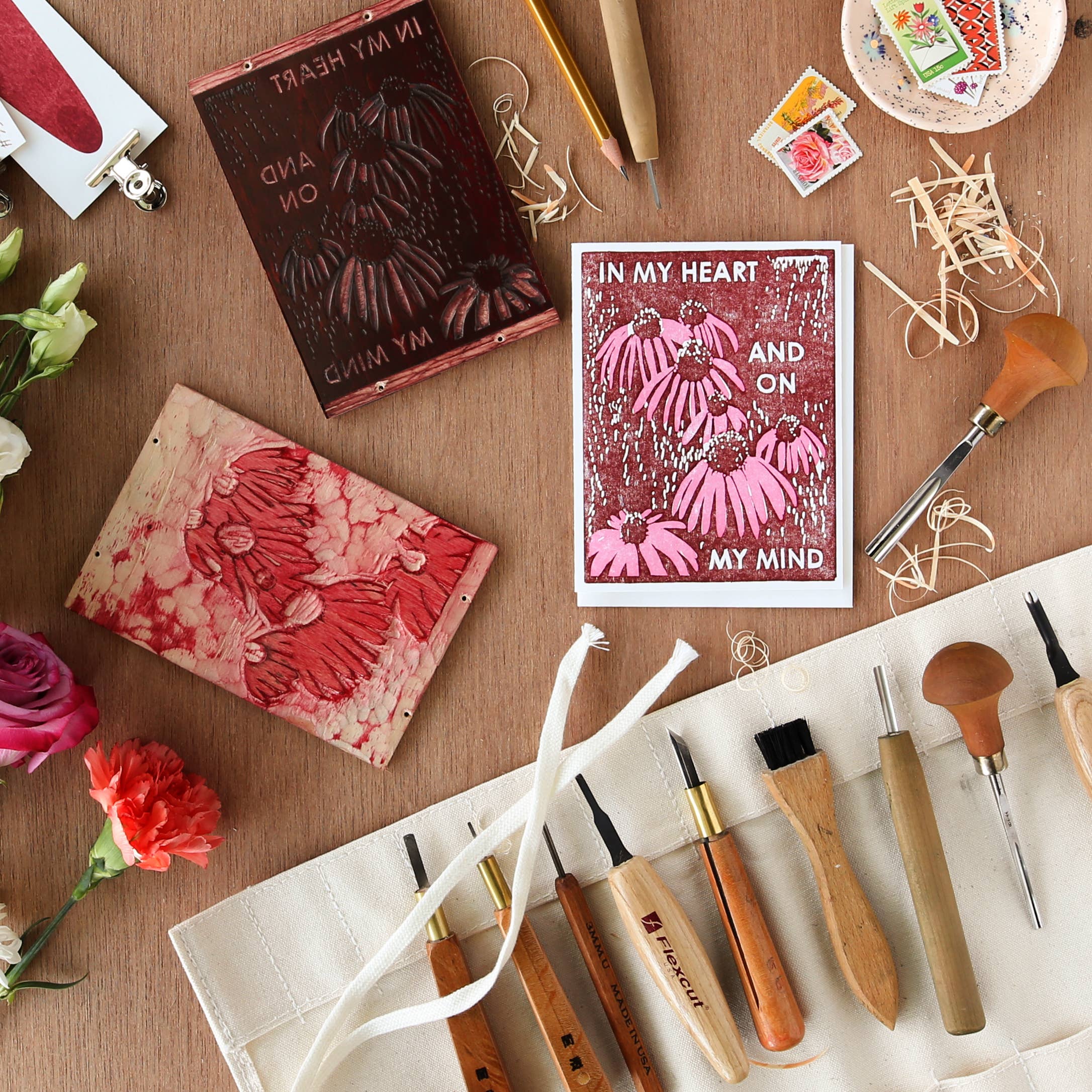 Heartell Press - Coneflowers on My Mind Friendship Card