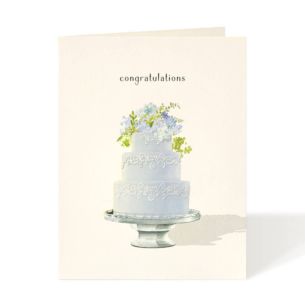 Felix Doolittle - Blue Tiered Cake - Wedding Card