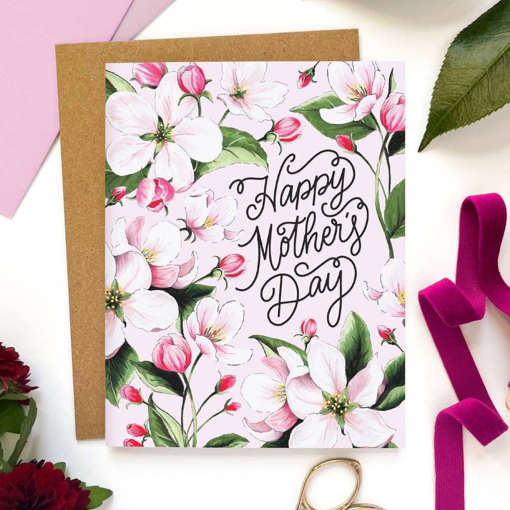 Morgan Swank Studio - Apple Blossom Floral Mother's Day Card