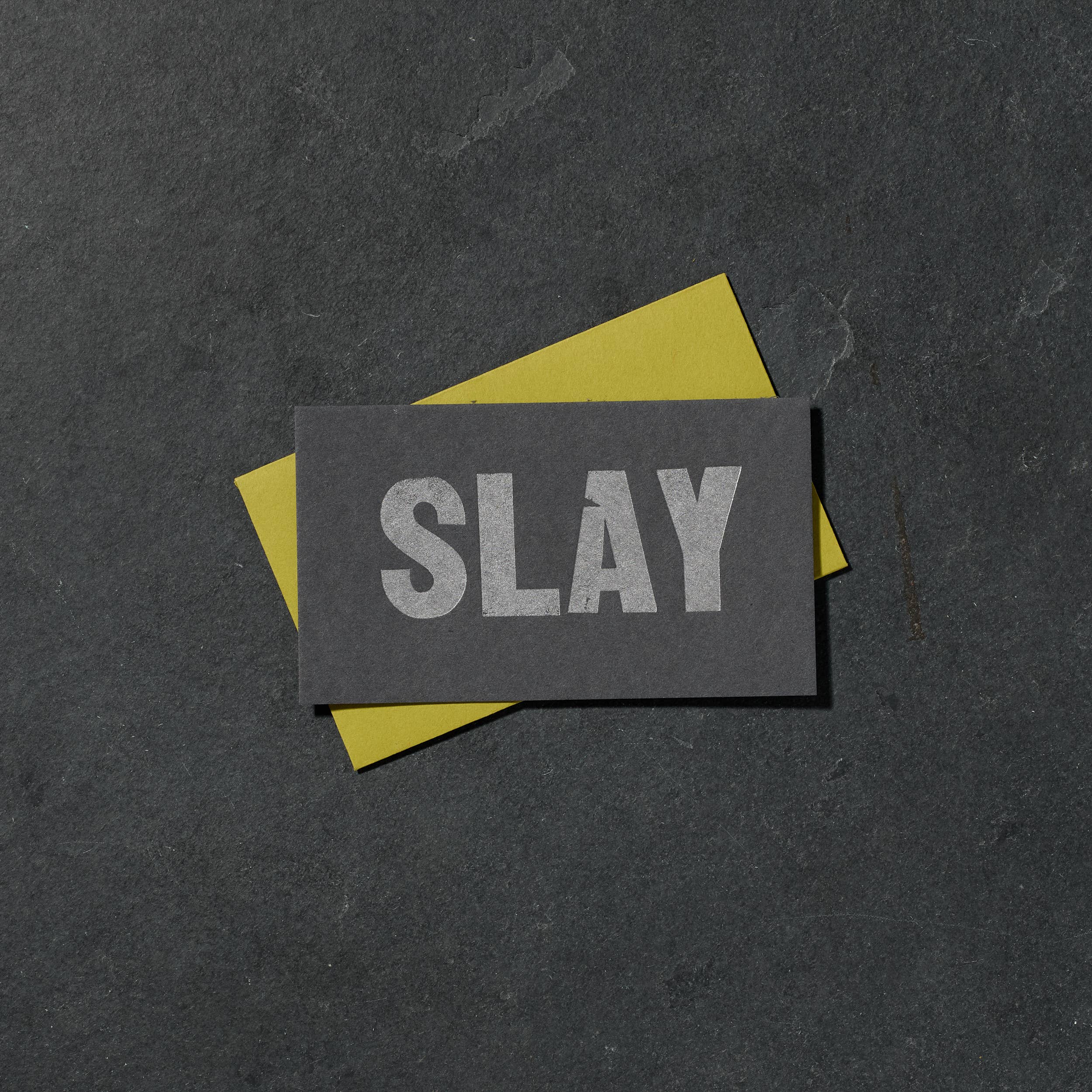 Etc. Letterpress - SLAY mini card