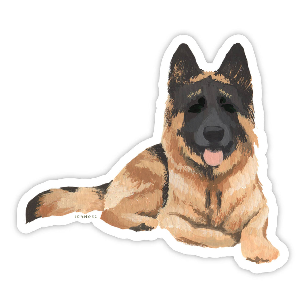 1canoe2 - German Shepherd Decal Sticker