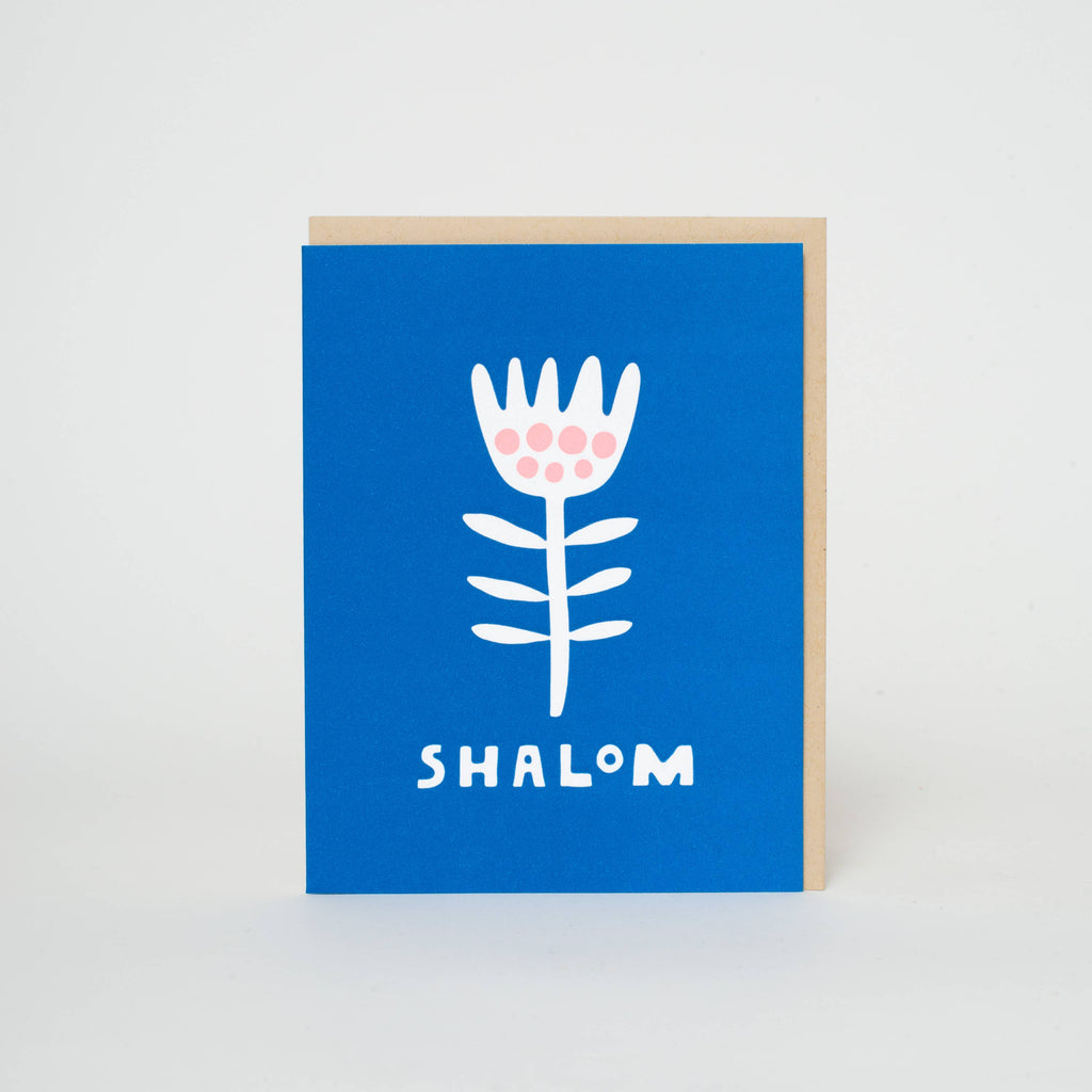 Egg Press Manufacturing - Shalom Flower Letterpress Greeting Card by Suzy Ultman