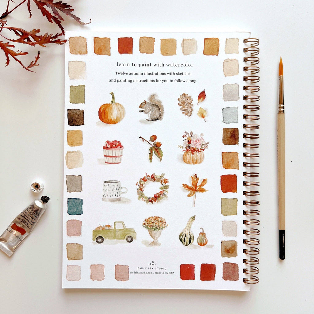 emily lex studio - Autumn Watercolor Workbook