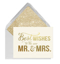 Ginger P. Designs - Best Wishes Mr. and Mrs. Wedding Greeting Card