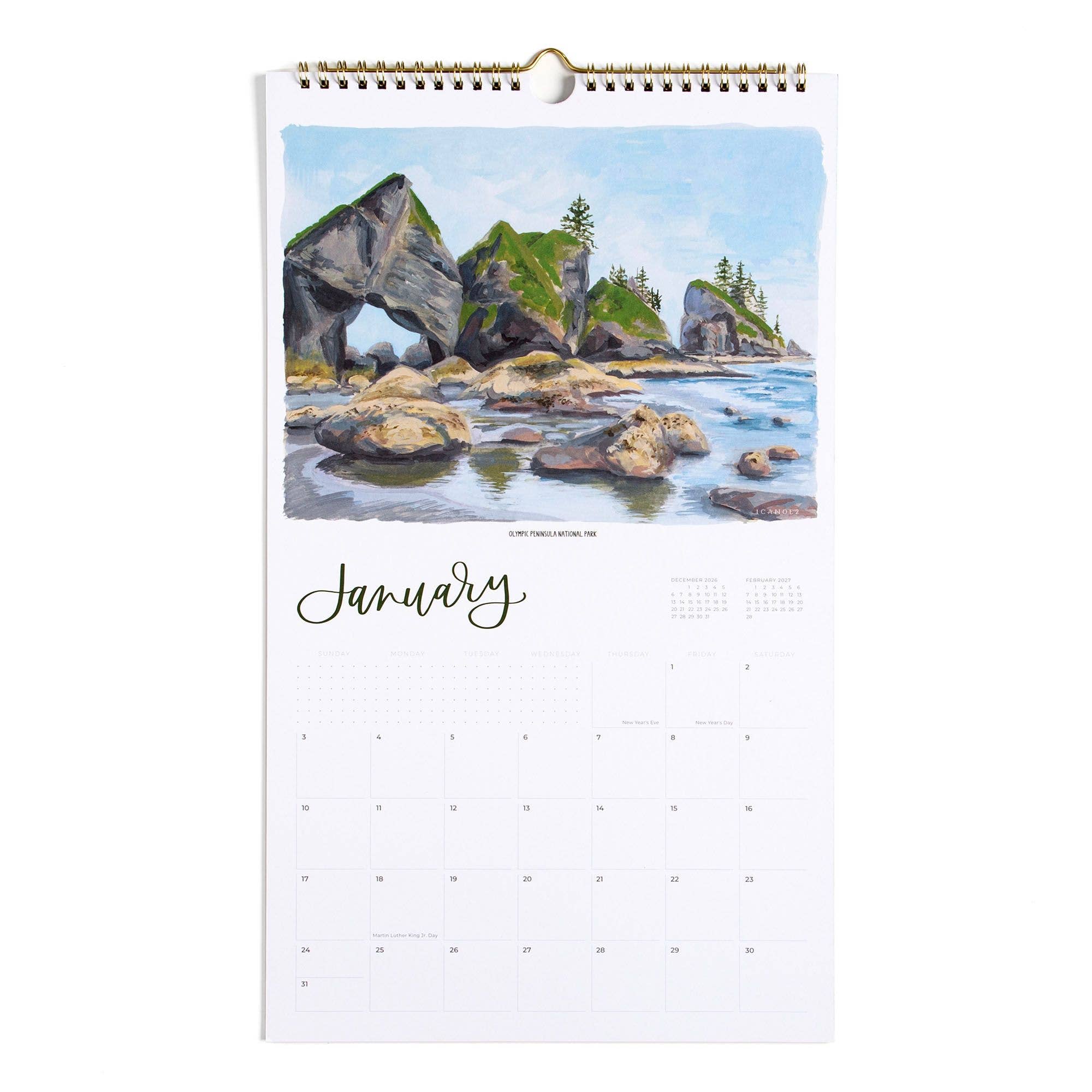 1canoe2 | One Canoe Two Paper Co. - 2027 National Parks Hanging Wall Calendar