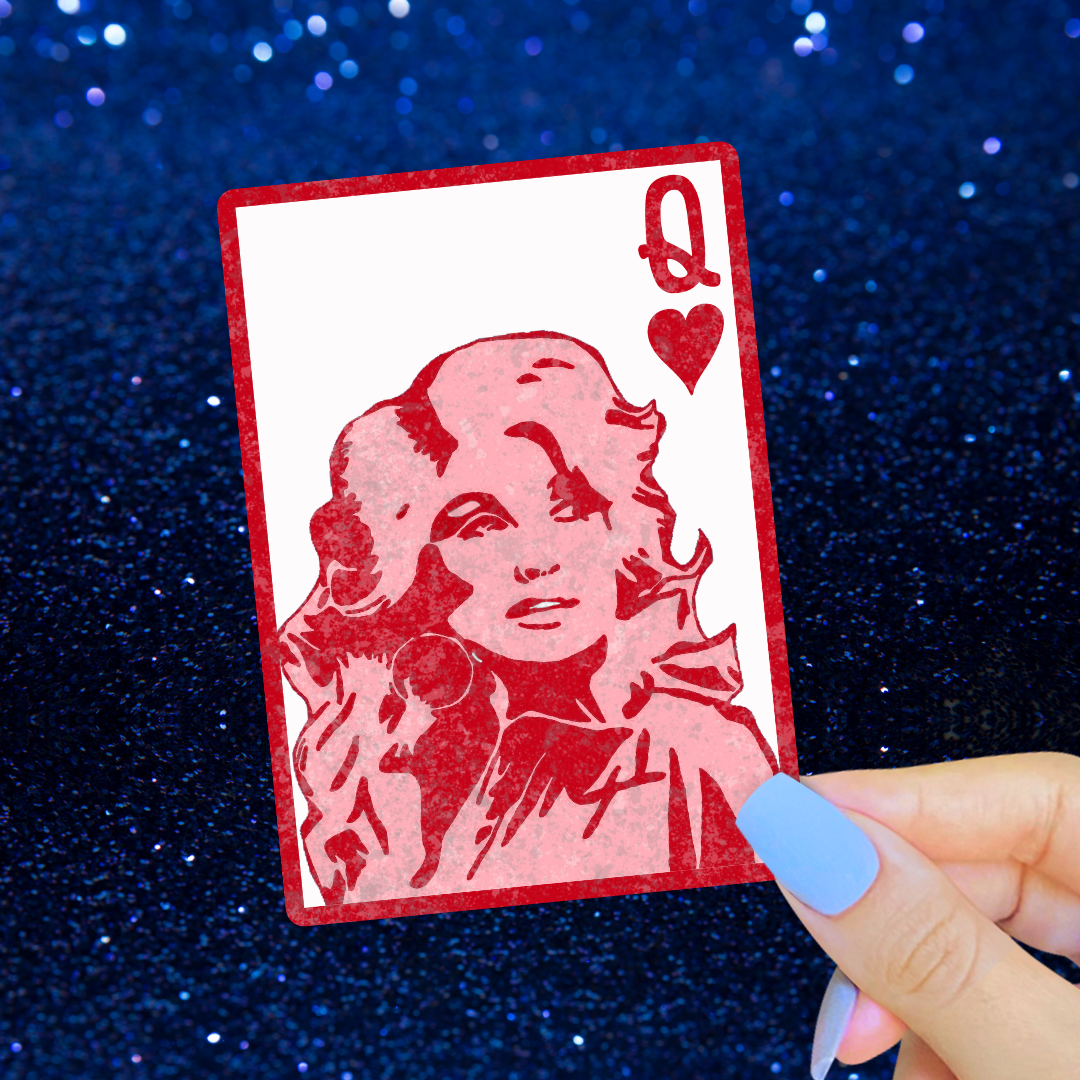 Pretty Toxic Stickers Dolly Parton queen of hearts Sticker