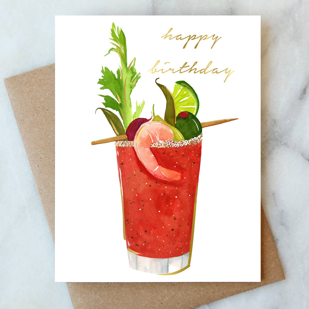 Abigail Jayne Design - Bloody Mary Birthday Greeting Card