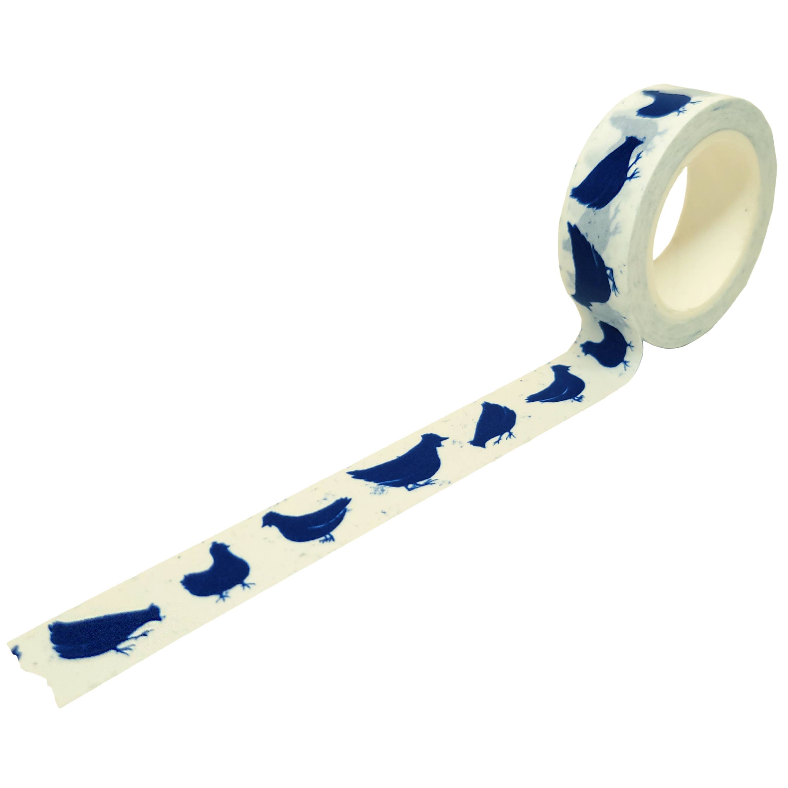 beve! - Navy Blue Chicken Dot Washi Tape