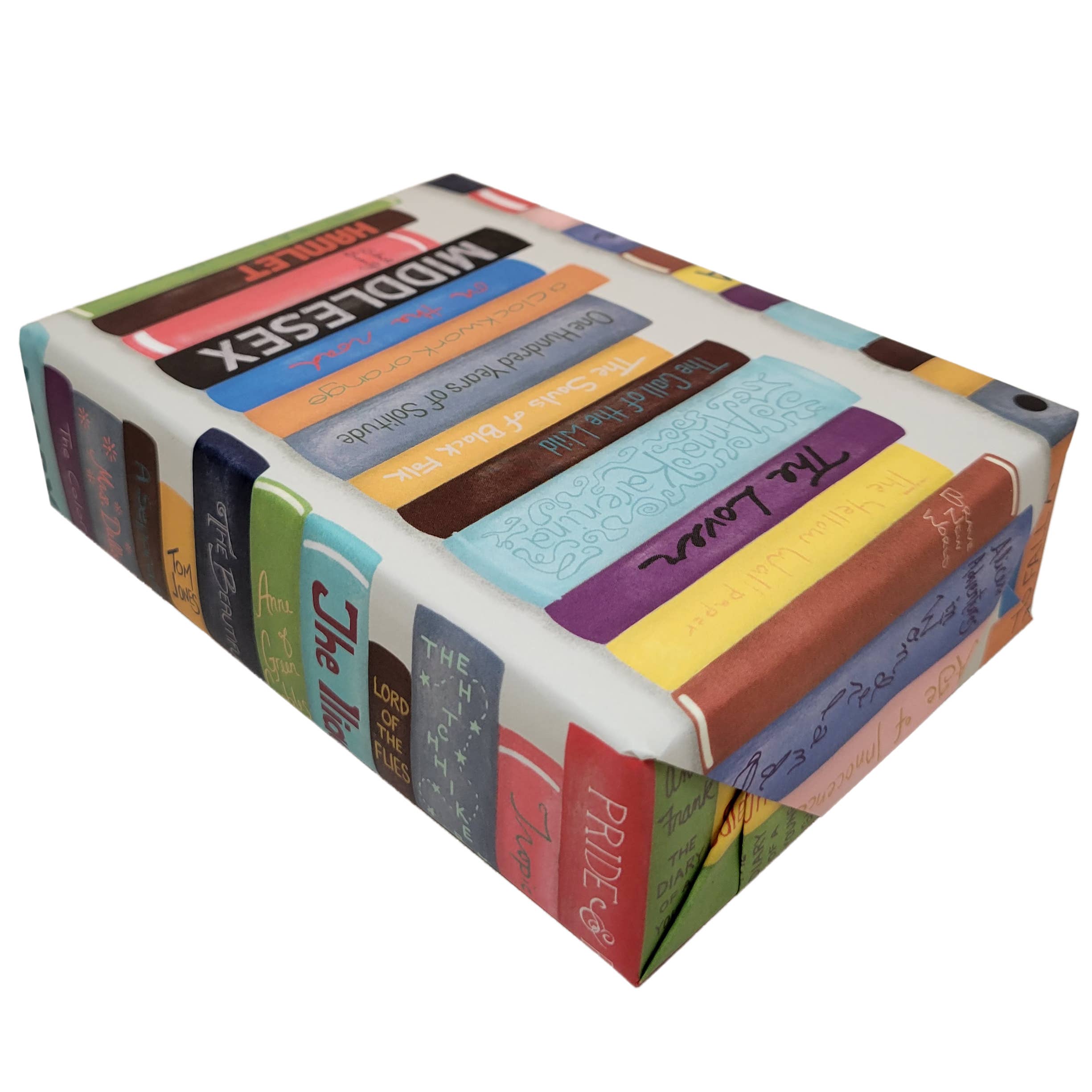 beve! - Detailed Bookshelf Book Spine Gift Wrapping Sheets