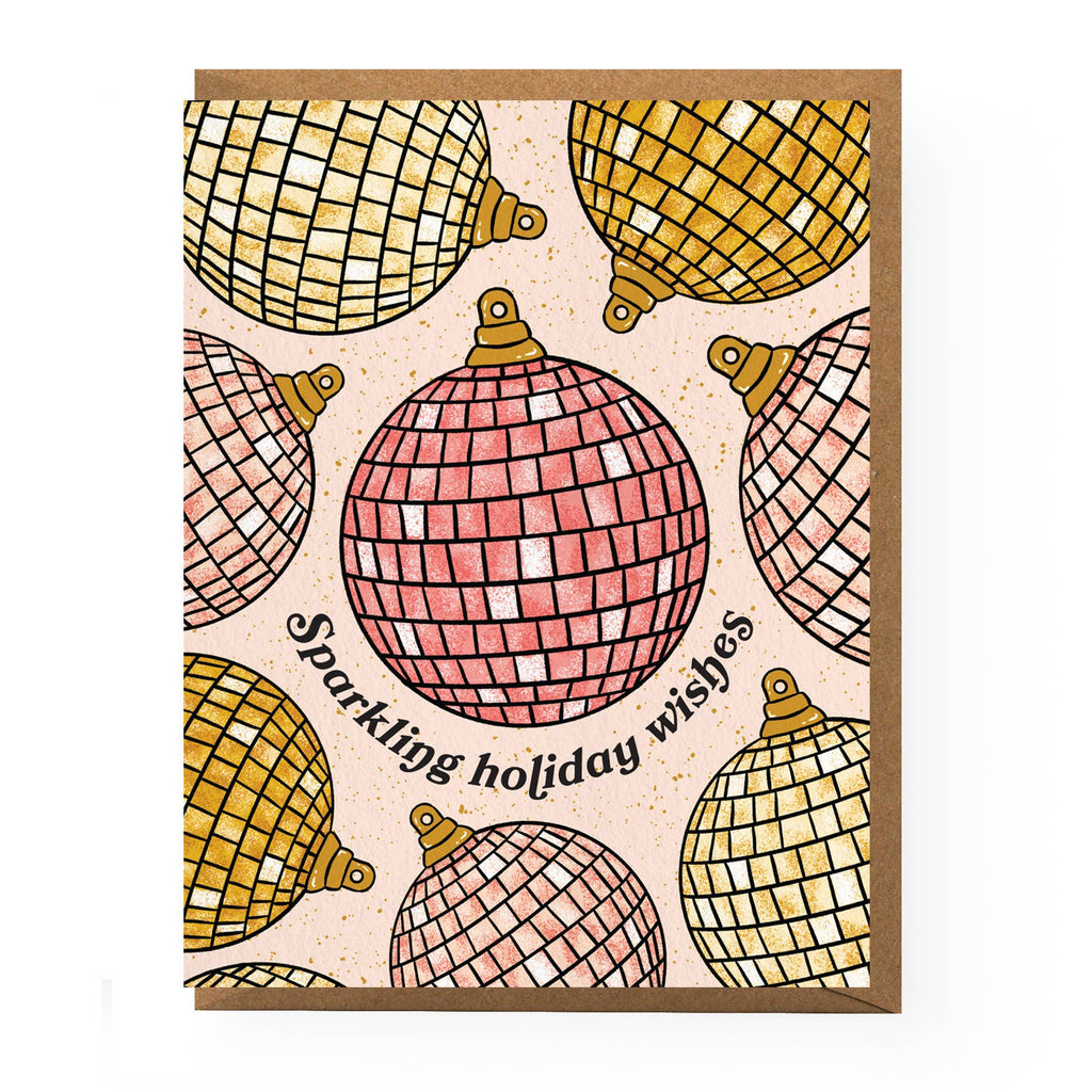 Boss Dotty Paper Co. - Disco Ball Christmas Ornament Card