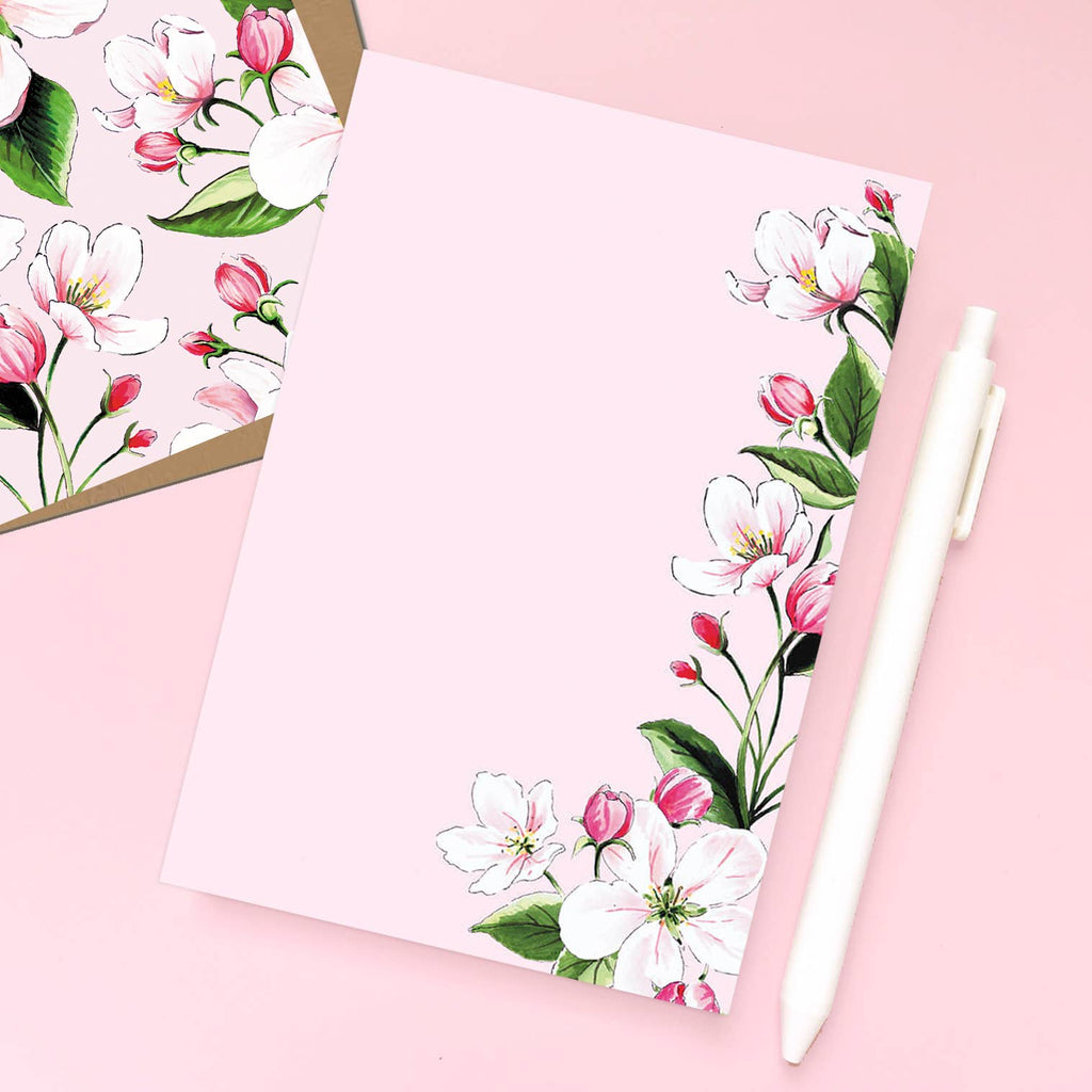 Morgan Swank Studio - Apple Blossom Floral Notepad