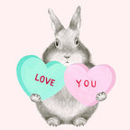 Dear Hancock - Bunny with Sweethearts
