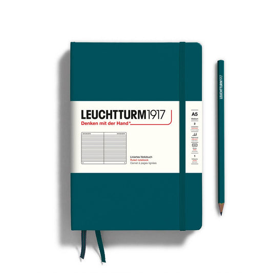 Leuchtturm1917 - Notebooks - Medium (A5): Pacific Green / Hardcover / Ruled