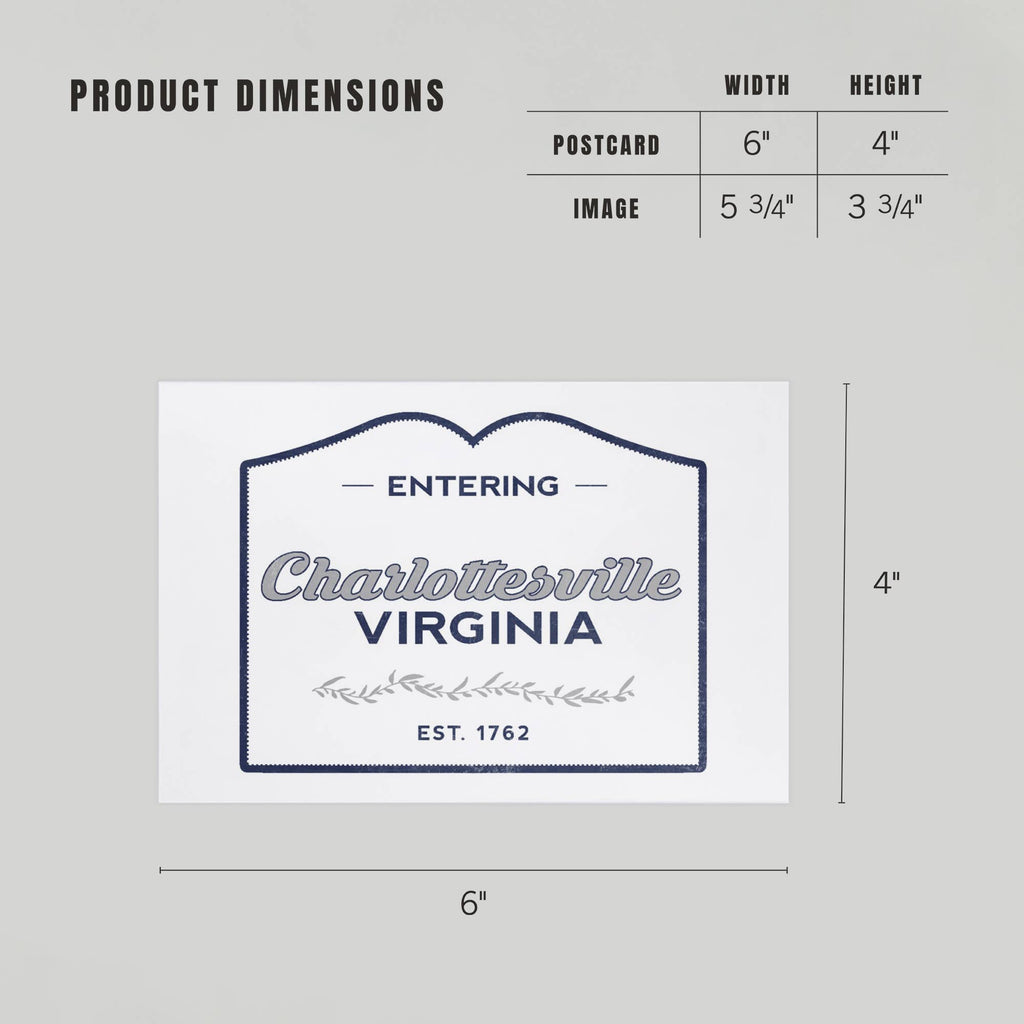 Lantern Press - PREMIUM POSTCARDS Charlottesville, Virginia, Now Entering