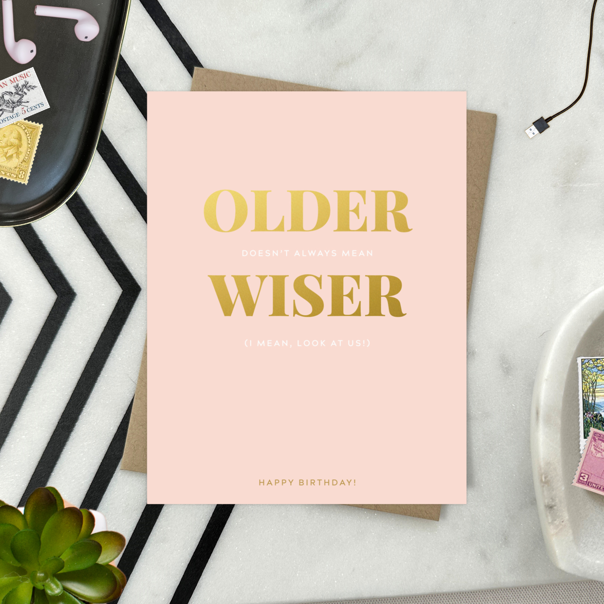 Barone and Co. - Older Wiser Birthday Card