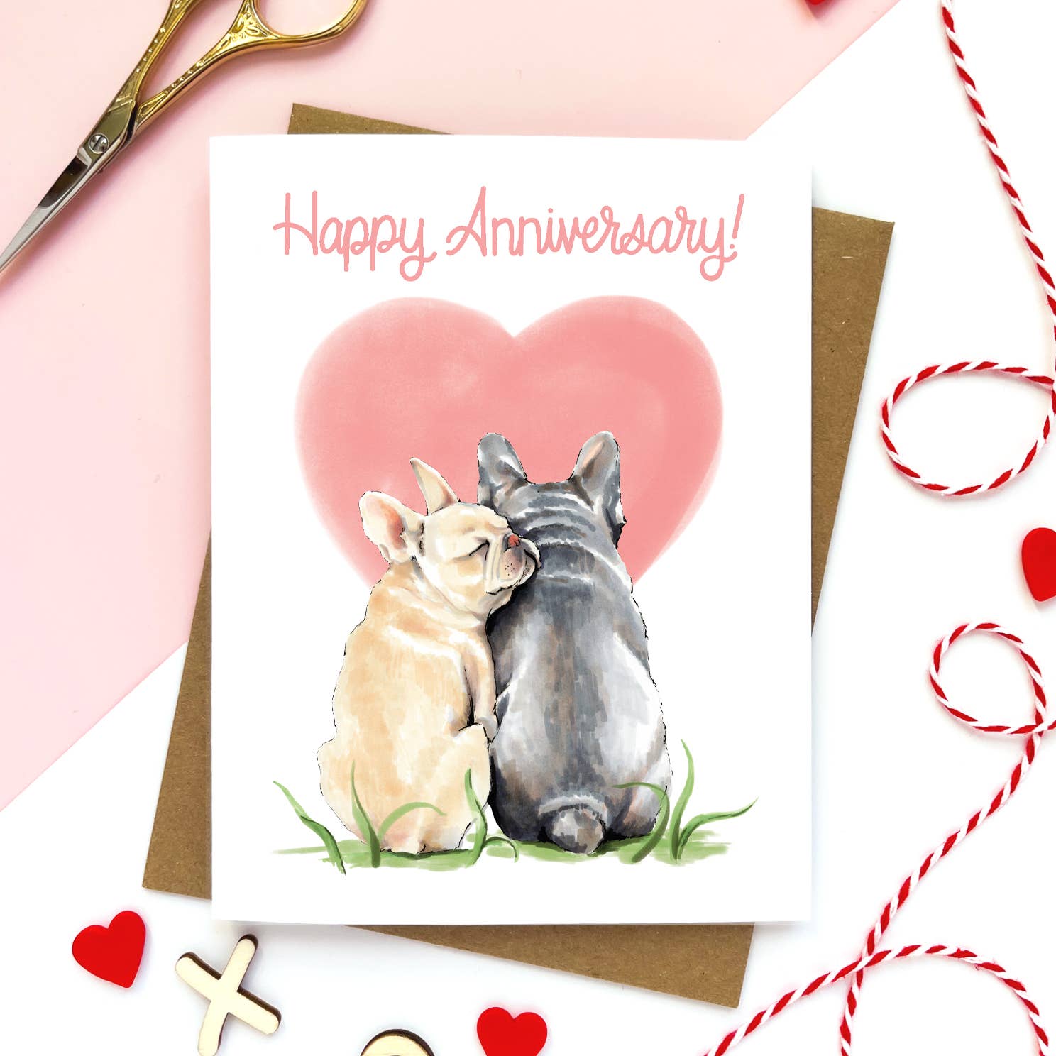 Morgan Swank Studio - Puppy Love Anniversary Card