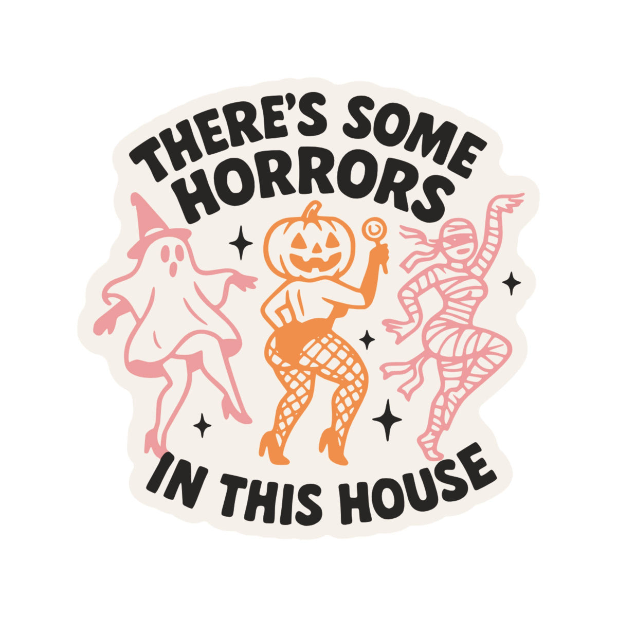 Juju and Moxie - Funny Horror House Halloween High Quality Vinyl Sticker