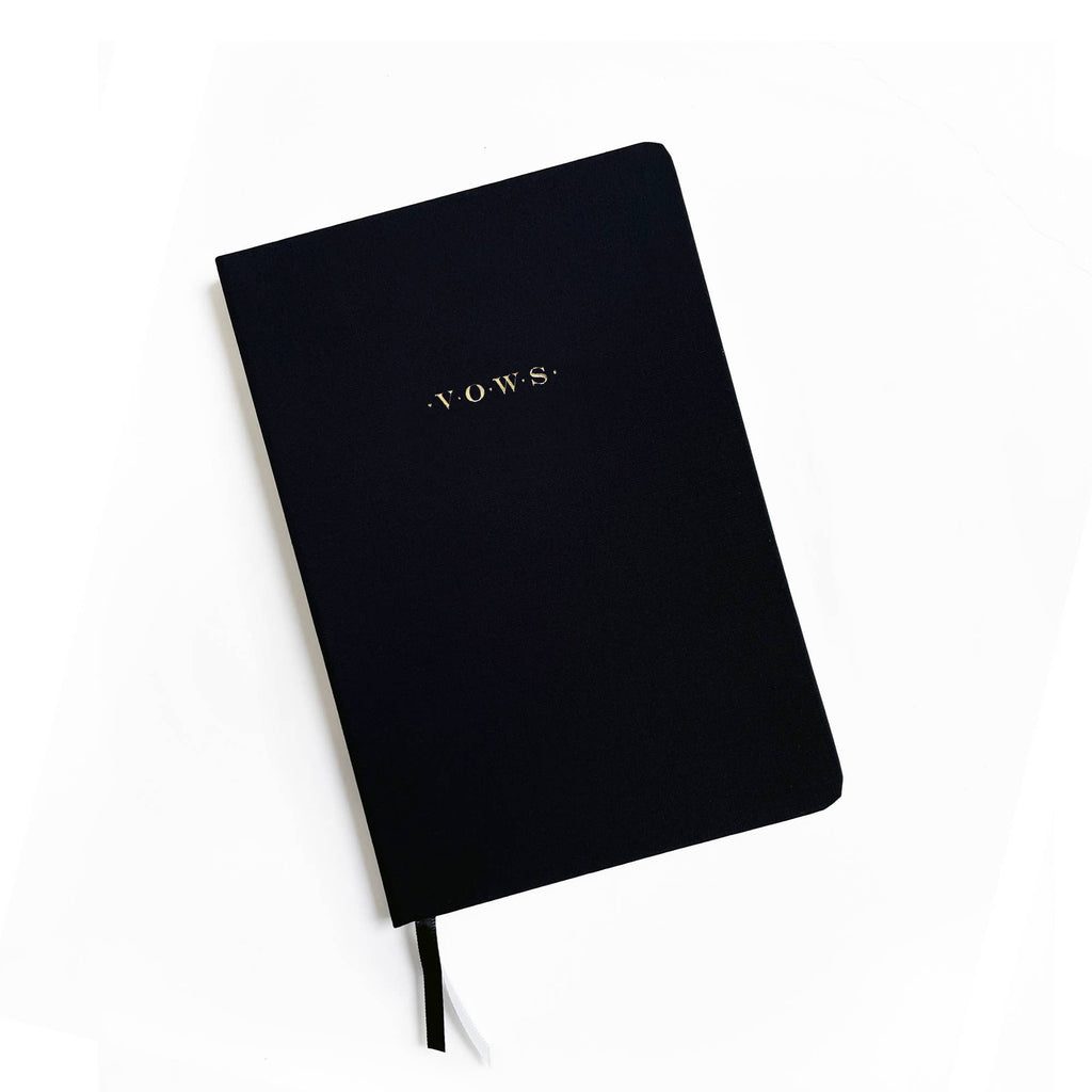 Studio Portmanteau - Wedding Vows Foil Embossed Linen Notebook | Neutral Tones: Cream