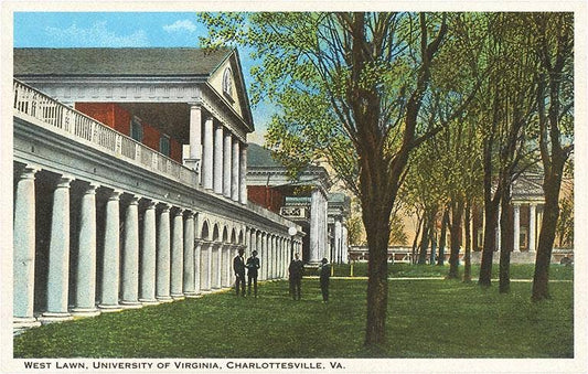 Found Image Press - Postcard - West Lawn, University of Virginia