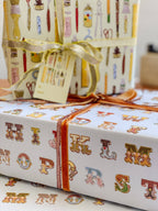 re:mused studio - Back to (Art) School Gift Wrap Sheet - Double Sided
