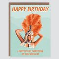 Morgan Swank Studio - Taylor Showgirl | Pop Culture Birthday Card