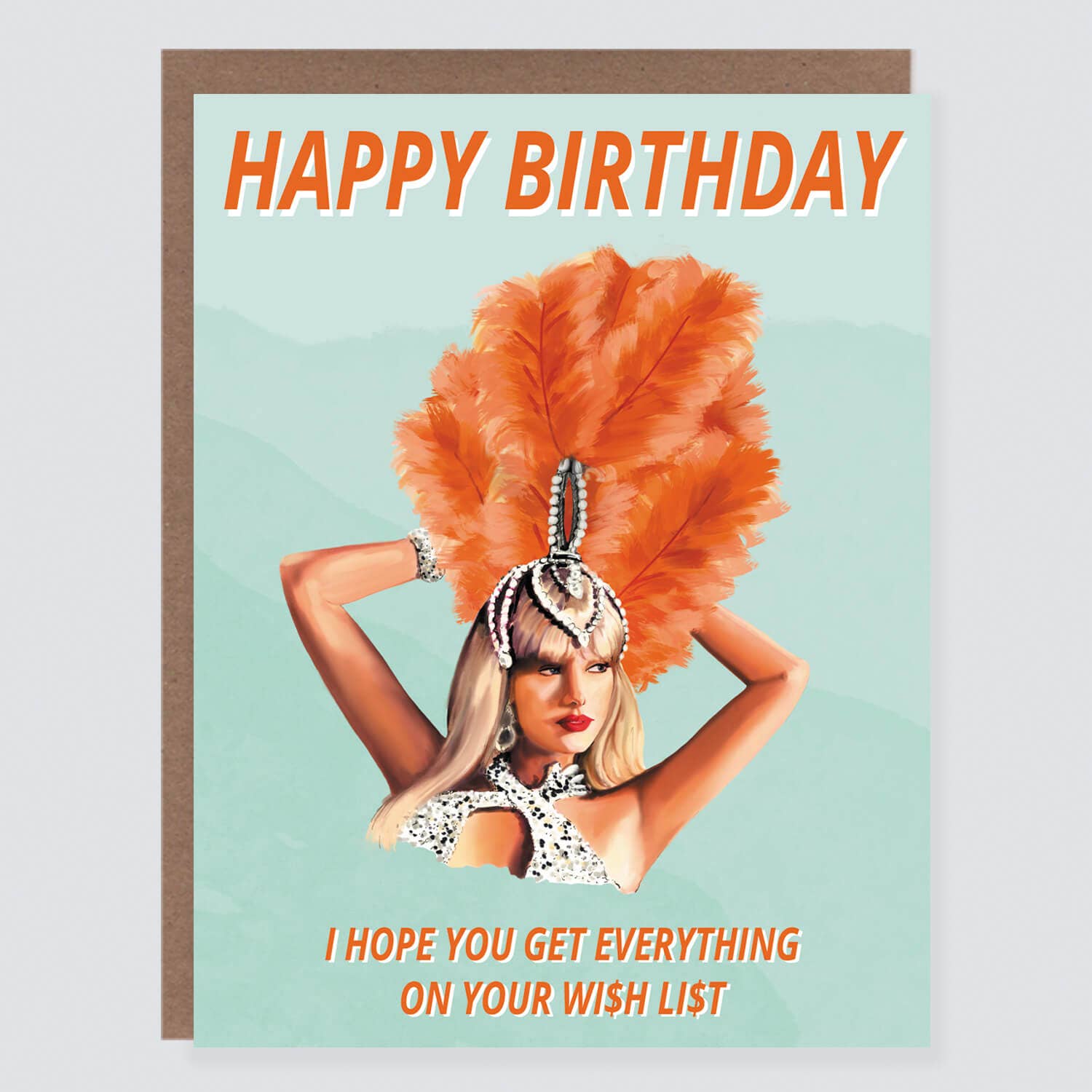 Morgan Swank Studio - Taylor Showgirl | Pop Culture Birthday Card