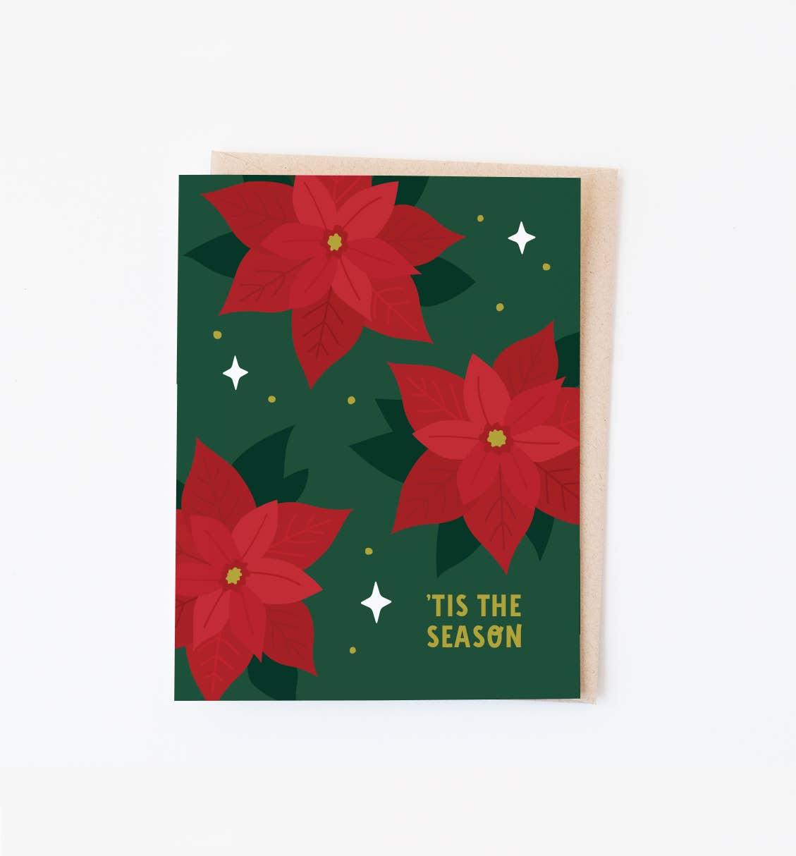 Graphic Anthology Greeting Cards - Poinsettias holiday card
