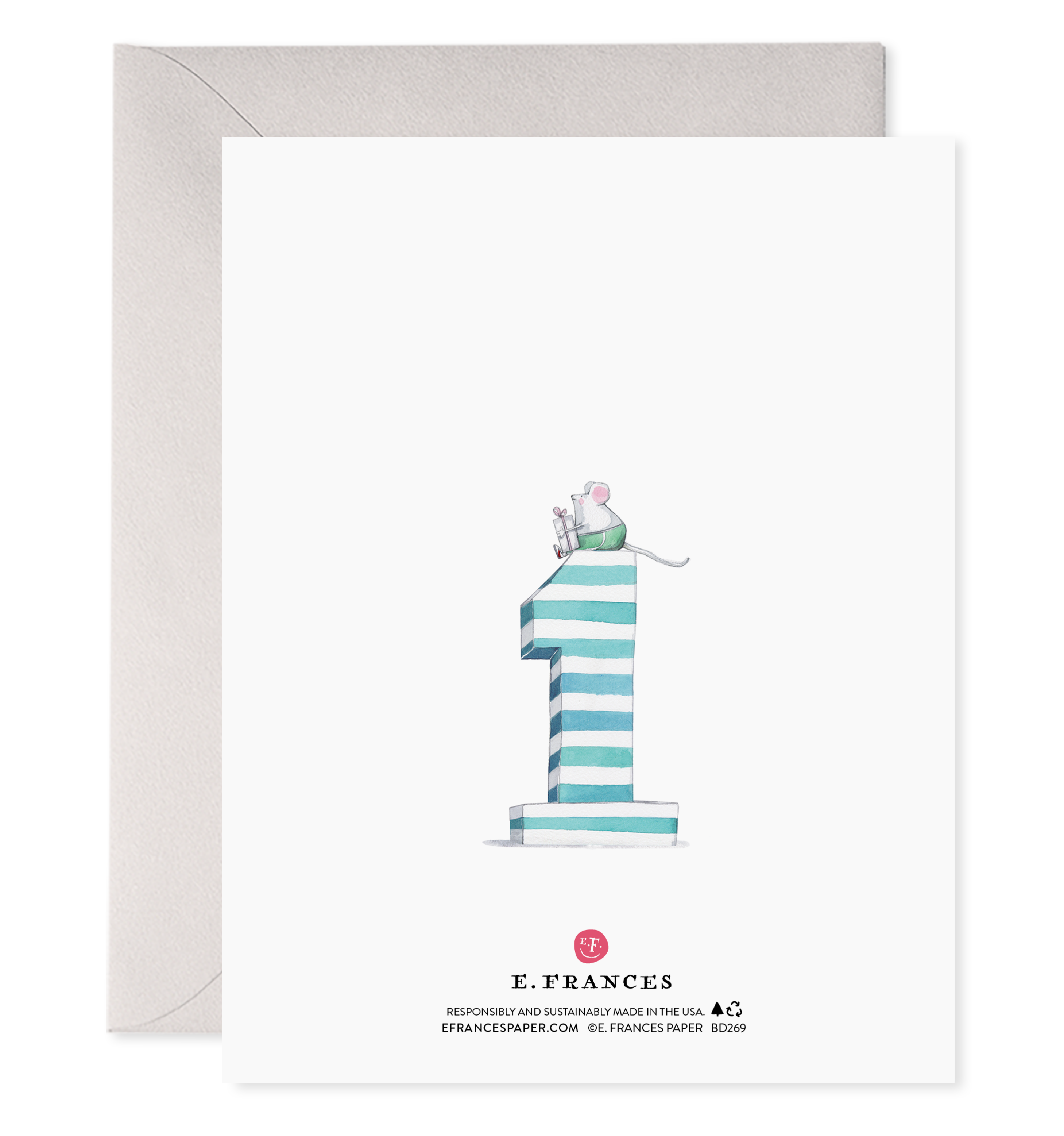 E. Frances Paper - 1st Bday Card | Kids Birthday Greeting Card
