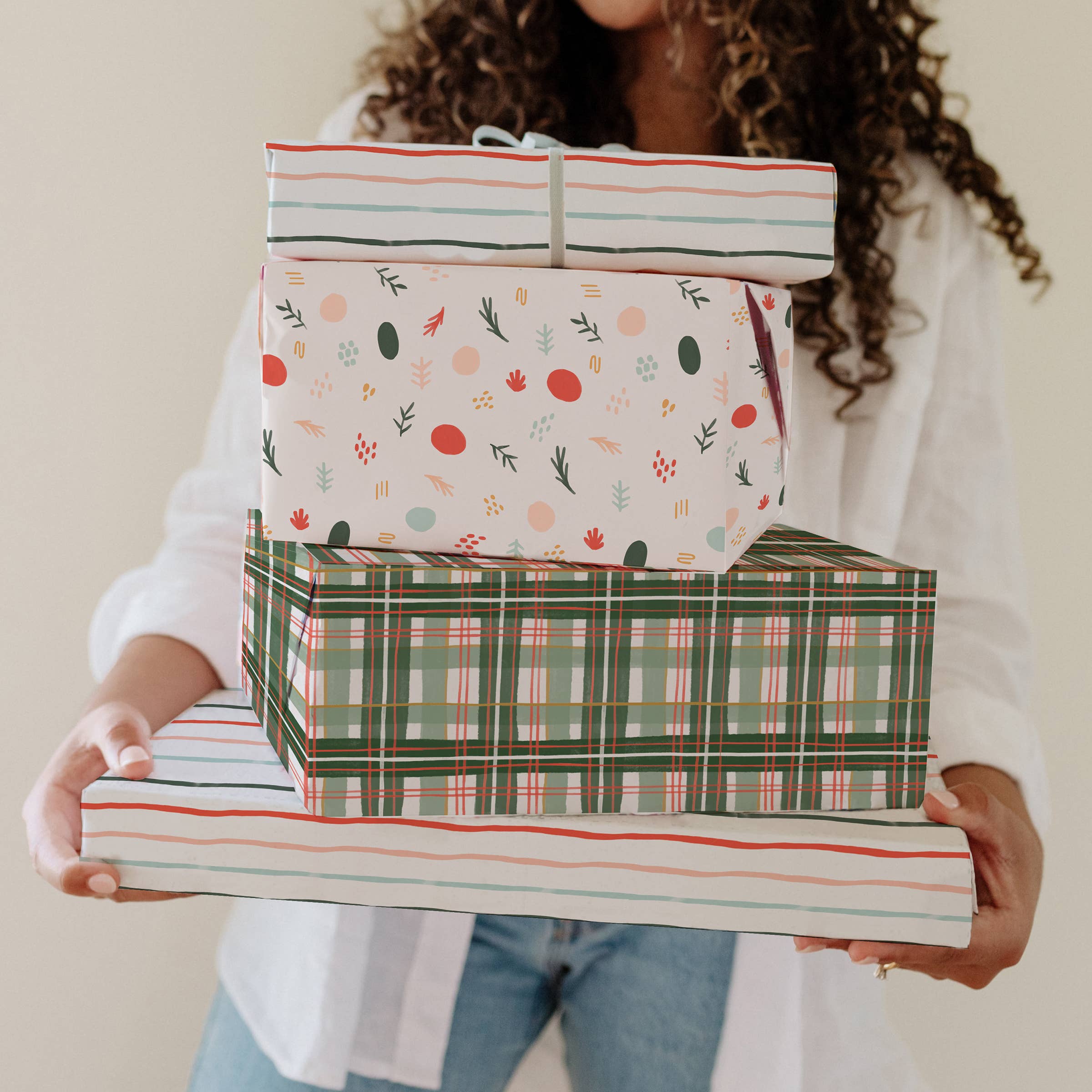 Ramona & Ruth - Holiday Plaid Gift Wrap | Roll