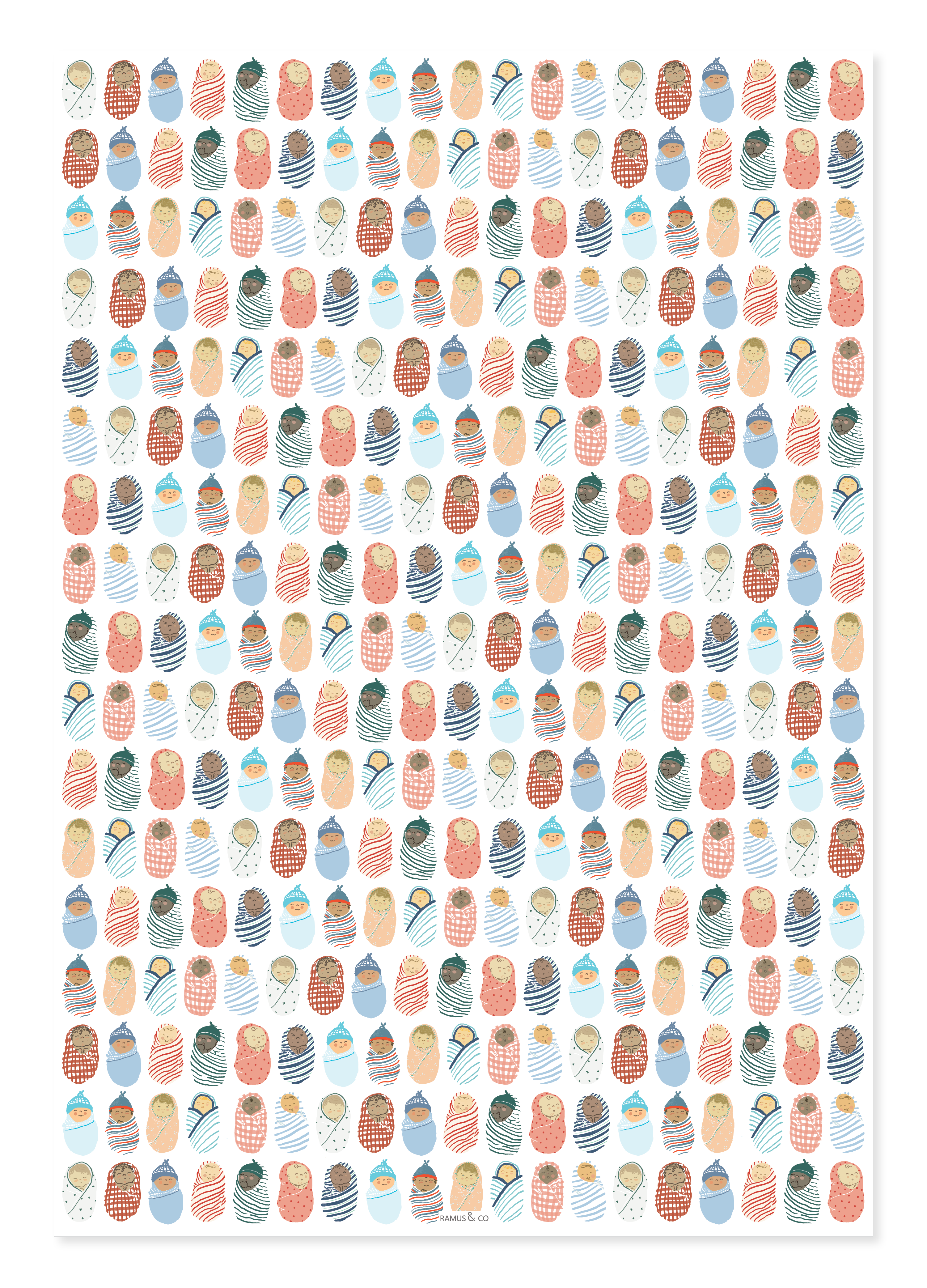 Ramus & Co. - Babies Gift Wrap Double-Sided: Gift Wrap Sheet
